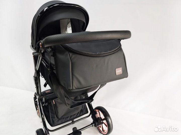 Коляска детская Luxmom Dalux 608 (2в1), экокожа