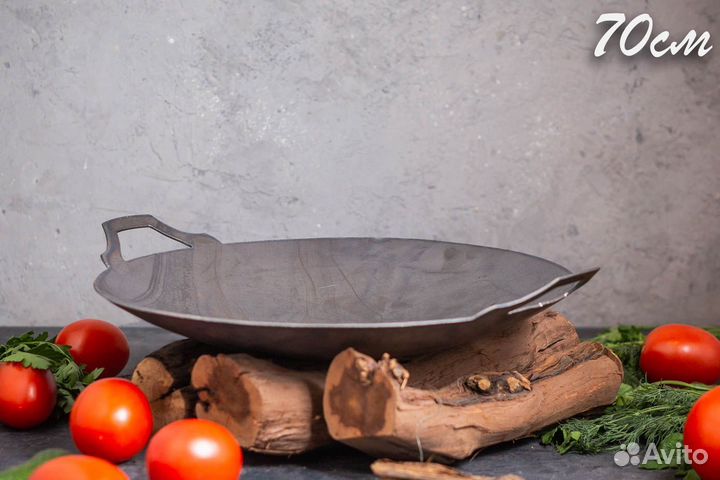 Сковорода Садж из стали 70 см с подставкой Карфаге