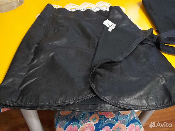 Юбка экокожа