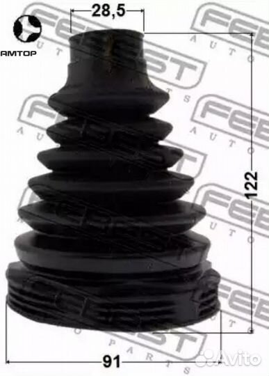 Febest 2115P-kugt Пыльник шруса внутреннего (91x12
