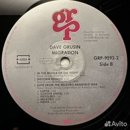 Dave Grusin – Migration (Швейцария 1989г.)