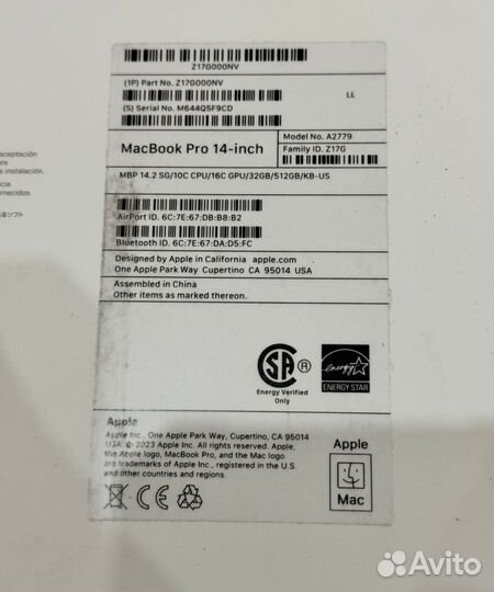 MacBook Pro 14 32/512gb 2023 M2-PRO