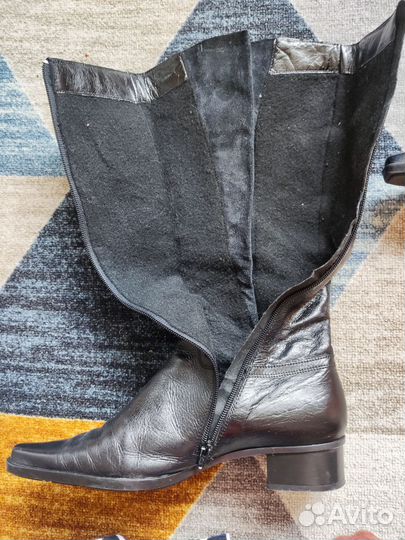 Сапоги женские демисезонные натуральная кожа 40
