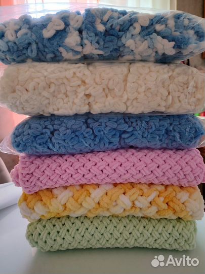 Плед детский вязаный ручная работа