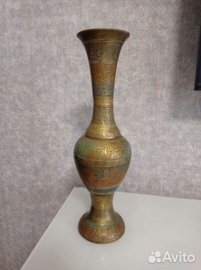 Ваза индийская латунь