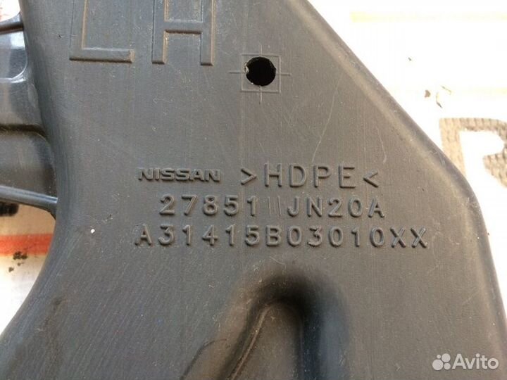 Воздуховод печки задний левый Nissan Teana J32