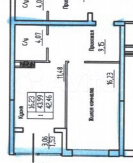 1-к. квартира, 42,5 м², 2/10 эт.