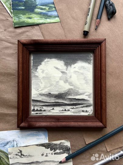 Картины пейзажи пастелью и карандашом