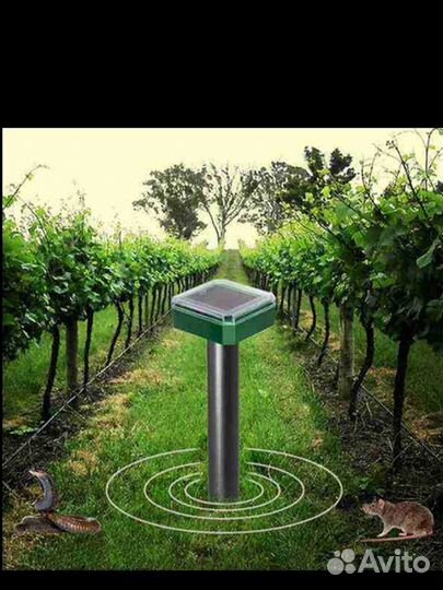 Отпугиватель грызунов на солнечной батарее садовый