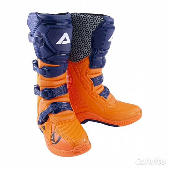 Мотоботы кроссовые ataki MX-001 оранжево-синие