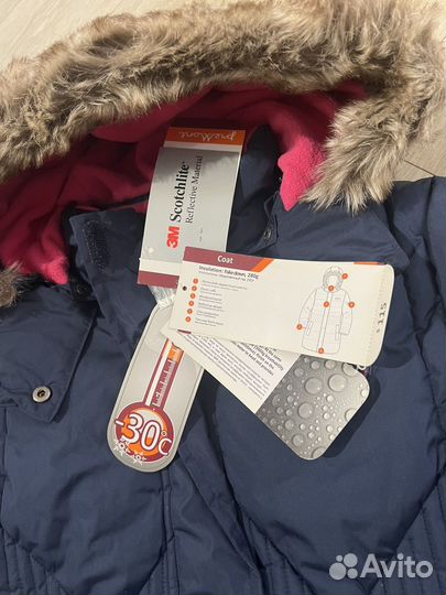 Пуховик для девочки 128