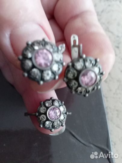 Серебряные серьги 925 СССР