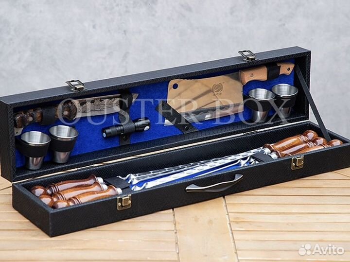 Подарочный набор для пикника с шампурами 