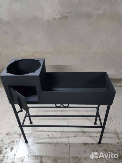 Мангал с печью под казан