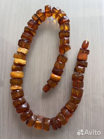 Бусы натуральный янтарь