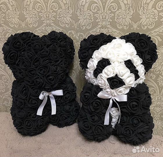 Подарок. Мишки из роз