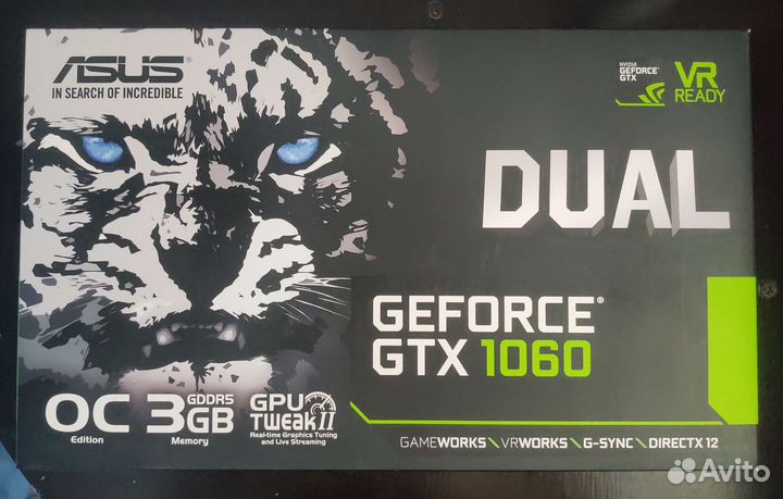 Видеокарта Asus gtx 1060 3gb
