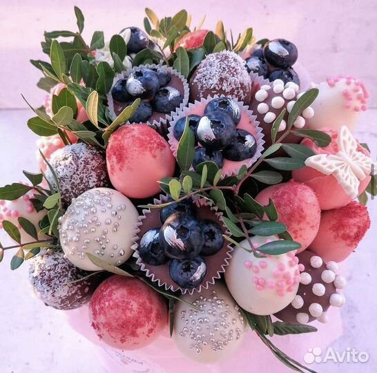 Букет из клубники в шоколаде