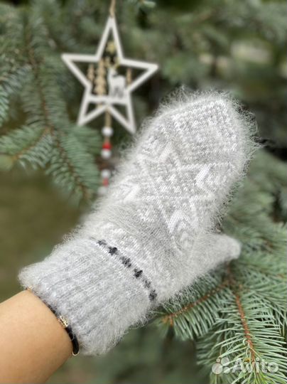 Носки варежки шерстяные пуховые