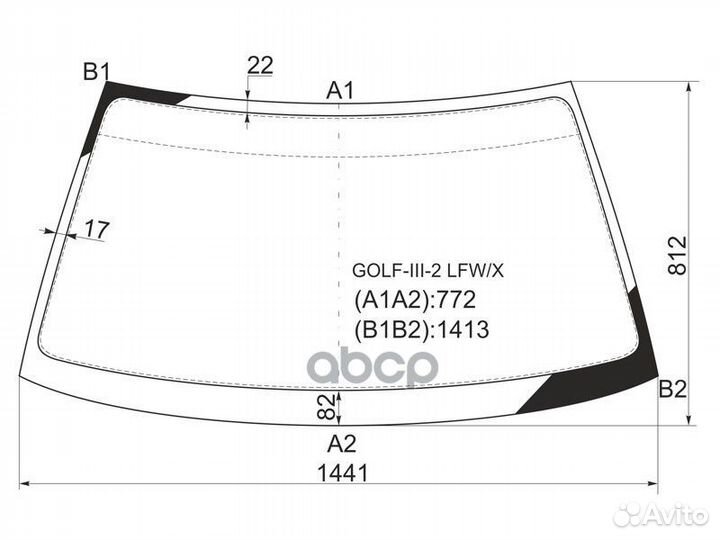 Стекло лобовое volkswagen golf III 91-97 golf-I