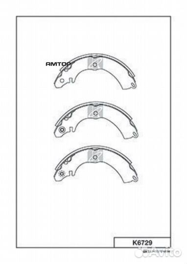 Kashiyama K6729 Колодки тормозные барабанные Kashi