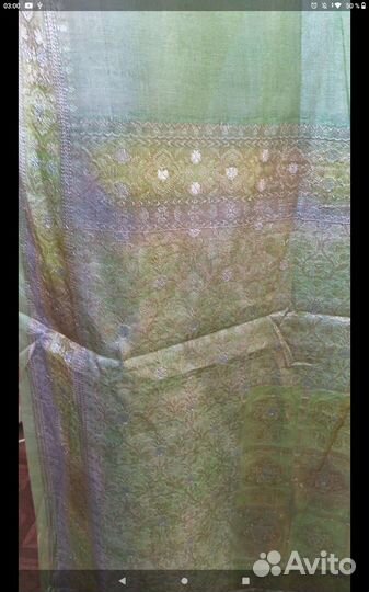 Отрез от винтажного сари из натурального шёлка