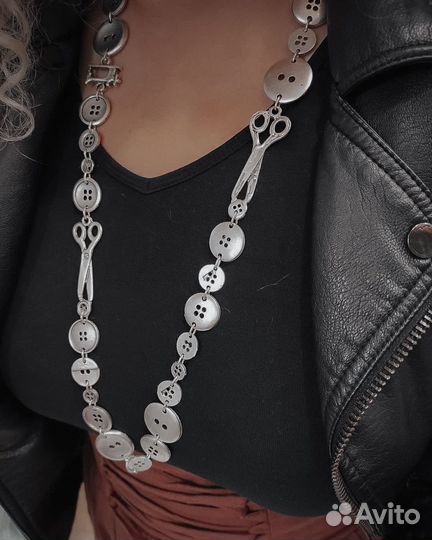 Набор украшений Швейный посеребренный портниха