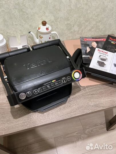 Гриль tefal optigrill + с насадкой для запекания