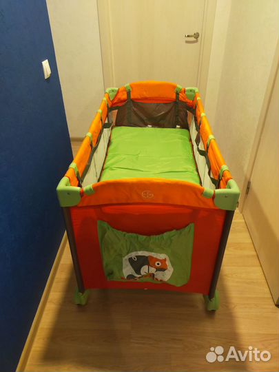 Манеж кровать двухуровневый