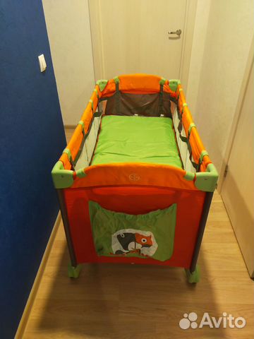 Манеж кровать двухуровневый