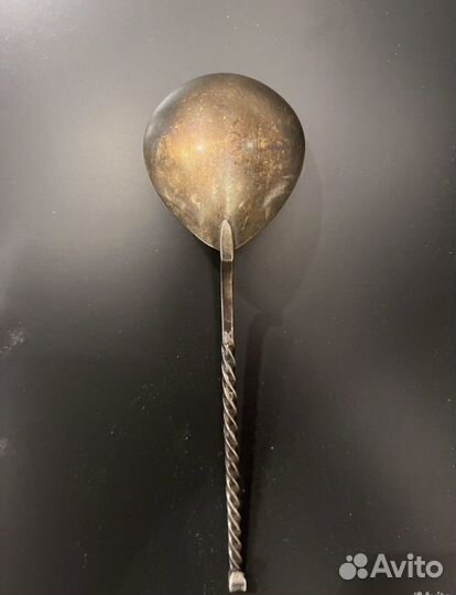 Ложка с витой ручкой мельхиор