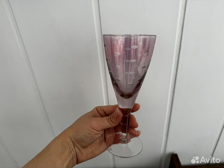 2 СССР фужера марганцевое стекло