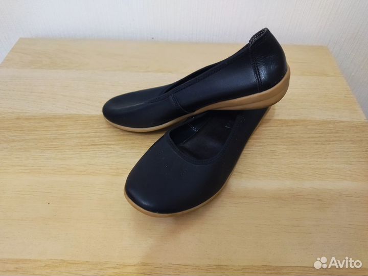 Туфли балетки черные кожаные 36р