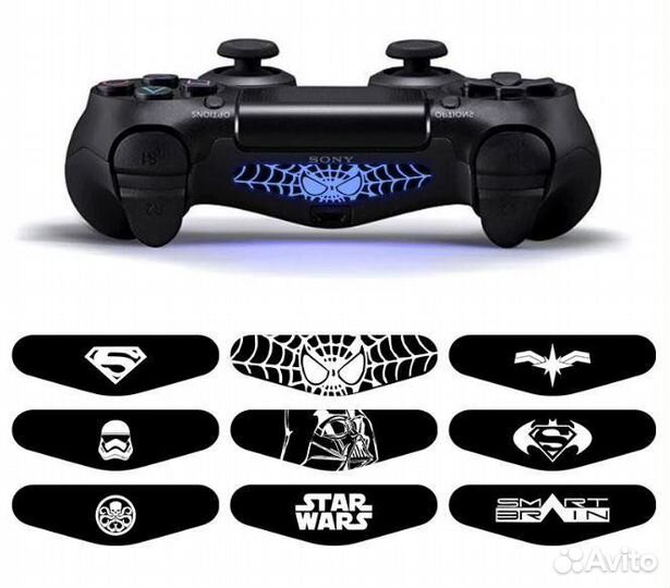 Виниловые наклейки на световую панель Dualshock 4