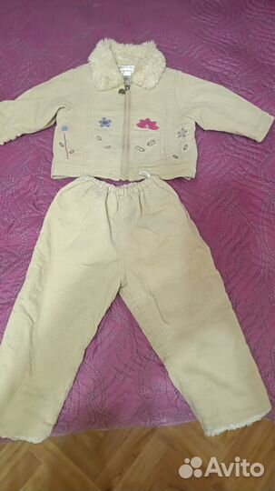Куртка на меху и брюки для девочки