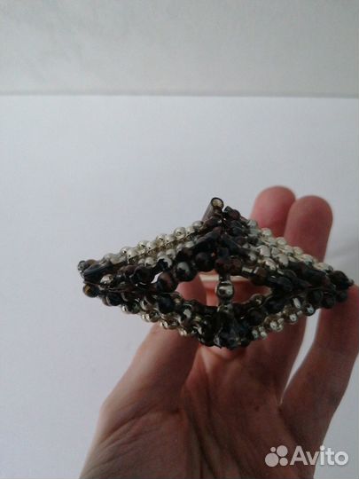 Стеклянная редкая елочная игрушка стеклярус