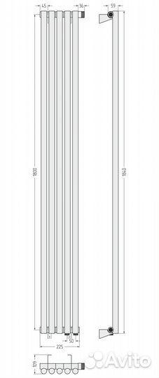 Сунержа 30-0311-1805 Отопительный радиа