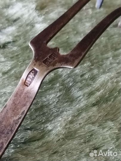 Вилочка для лимона серебрянная. Вилка. СССР