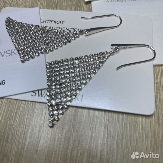 Swarovski серьги длинные Fit