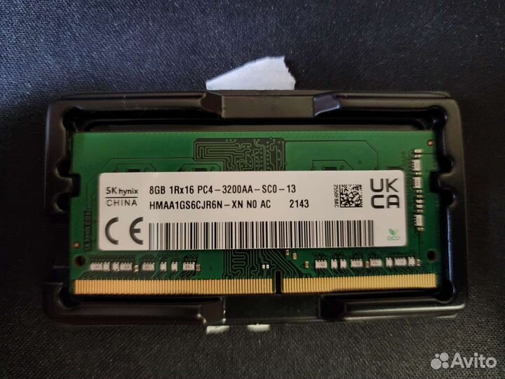 Оперативная память sodimm ddr4 8gb 3200 mhz