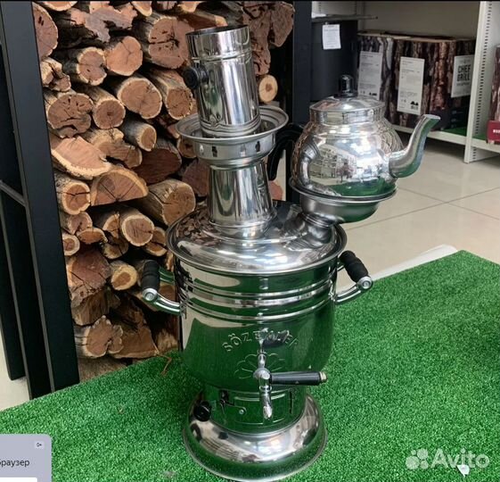 Самовар на дровах новый