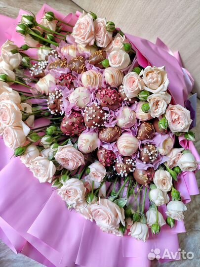 Клубника в шоколаде подарок букет день матери