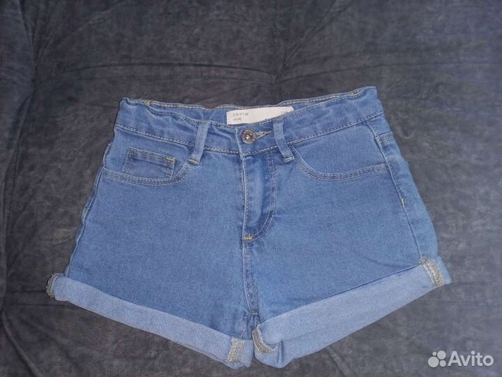 Джинсовые шорты для девочки 128 modis