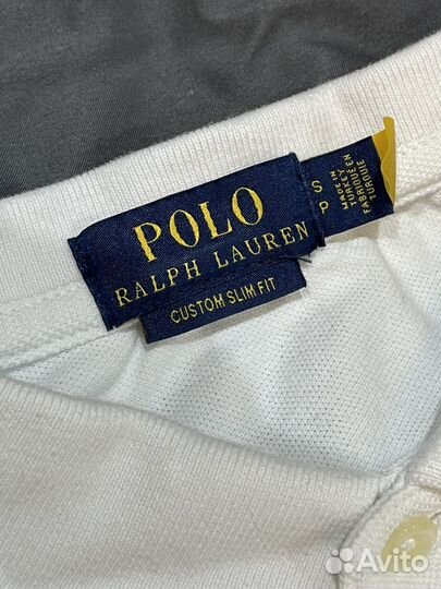 Polo ralph lauren белый с темно-синим