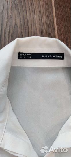 Блузка женская размер м белая с цветами