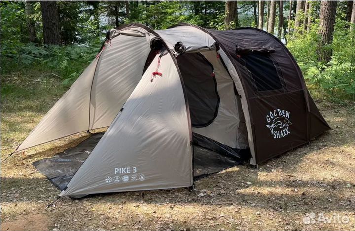 Палатка 3 мест Golden Shark Pike 3 вес 5,7 кг нов