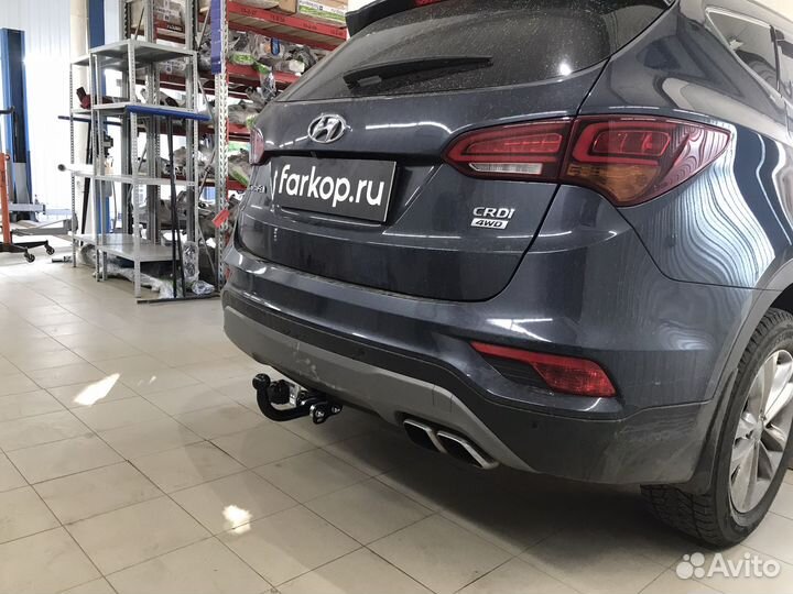 Фаркоп Лидер Плюс для Hyundai Santa Fe 2015-2018
