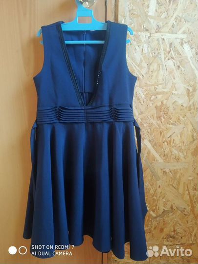 Школьный сарафан синего цвета