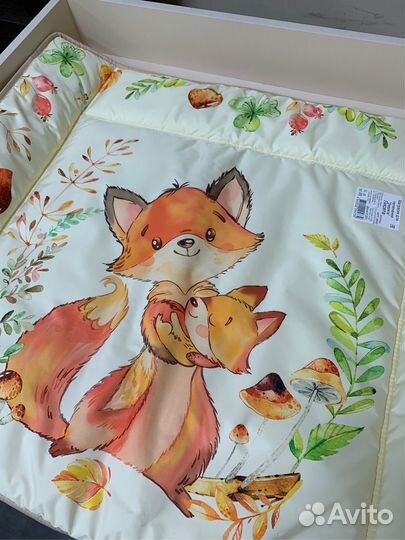 Матрасик для пеленания 800*670 зверята (Лисята) Ар