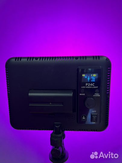 Цветной rgb видео свет P24C